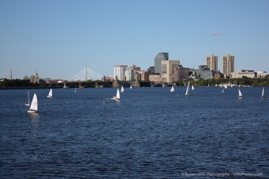11 Boston Charles River - From the Harvard Avenue Bridge - Sailboats