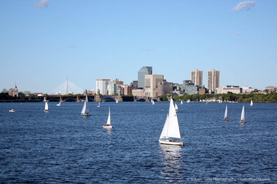13 Boston Charles River - From the Harvard Avenue Bridge - Sailboats