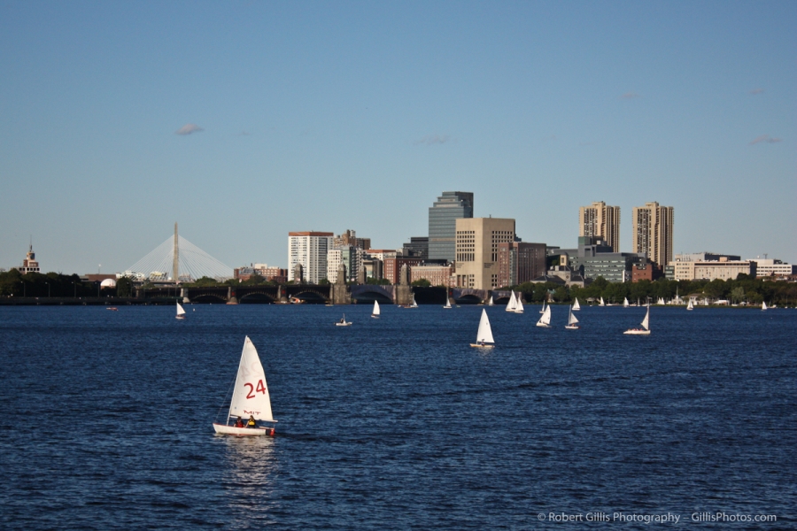 15 Boston Charles River - From the Harvard Avenue Bridge - Sailboats