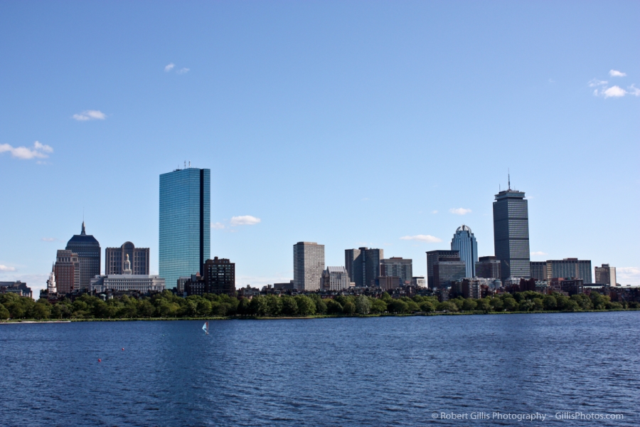 22 Boston Charles River - Hancock and Prudential from Longfellow Bridge