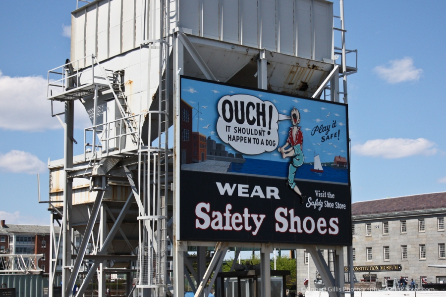 12 Charlestown USS Constitution Yard Safety Sign