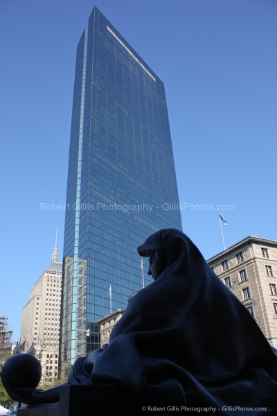 01 Copley - Boston Public Library Science Statue and Hancock Building