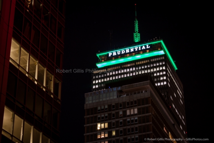04 Copley - Prudential Tower in Green Christmas Lights