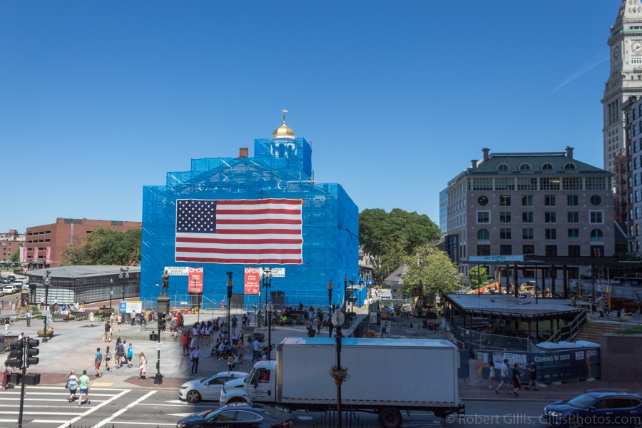 35-Faneuil-Hall-Boston-Under-Construction-With-Large-American-Flag