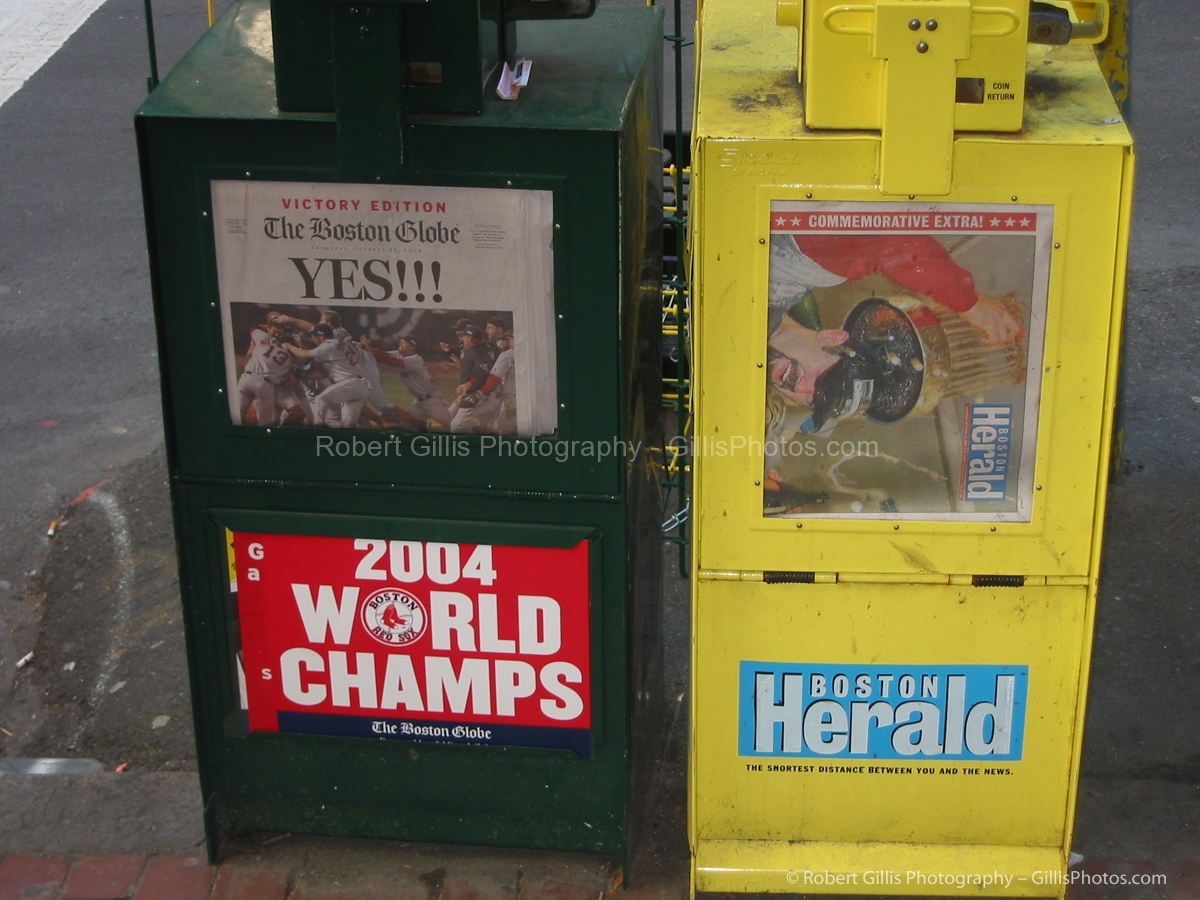 35 Fenway - Red Sox Win World Series Newspapers