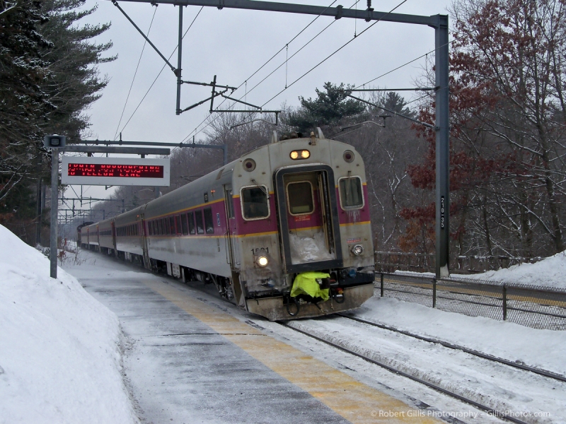 02 MBTA - Commuter Rail on a snowy  morning
