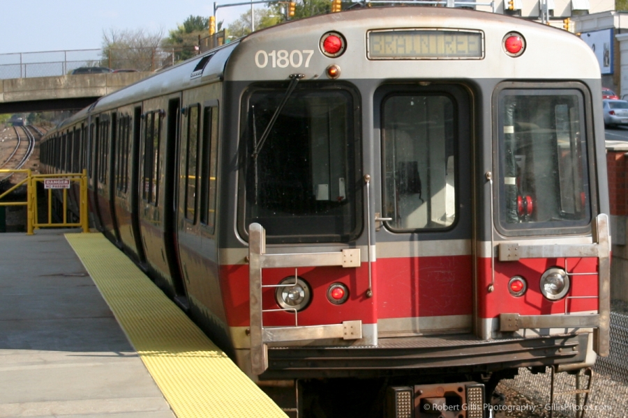 07 MBTA - MBTA Red Line train at Wollaston Station