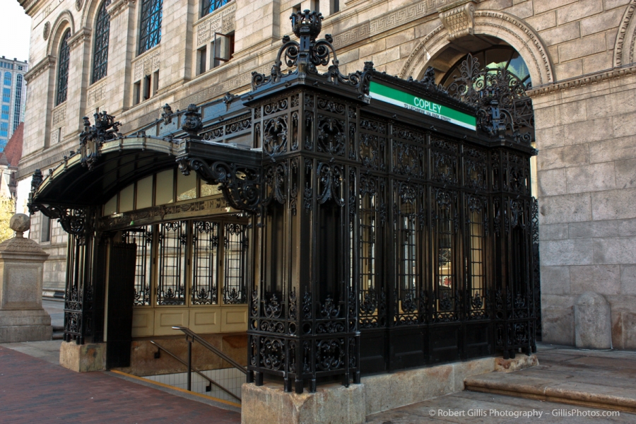 33 MBTA - Elegant Ironwork at Copley Station Entrance