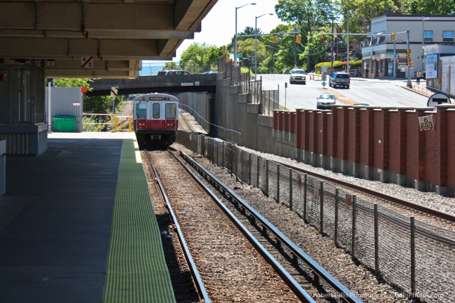 37 MBTA - Red Line train leaves Wollaston