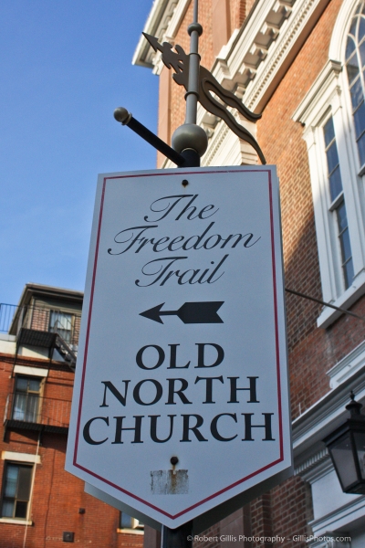 22 North End - Freedom Trail Sign