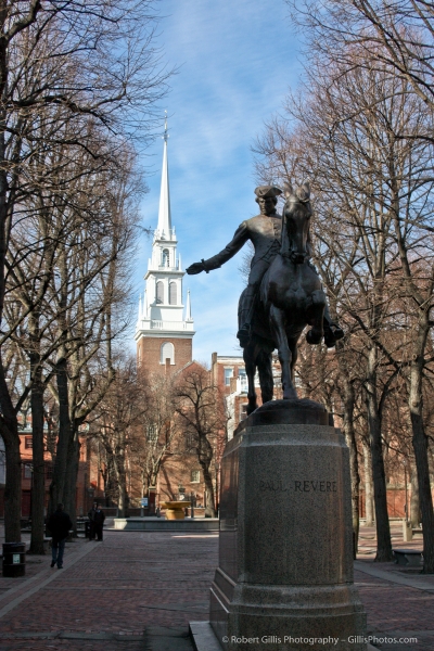 36 North End - Paul Revere Statue Winter
