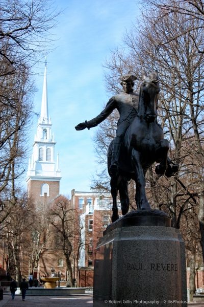 37 North End - Paul Revere Statue Winter