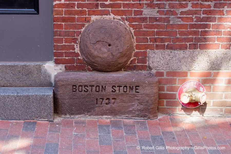 55 Boston North End - Mysterious Boston Stone 1737