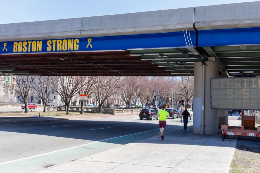 12 Commonwealth Avenue - and Charlesgate - Boston Strong Bridge with runner