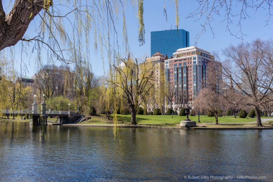 28 Boston Public Garden the Lagoon Bridge and Hancock
