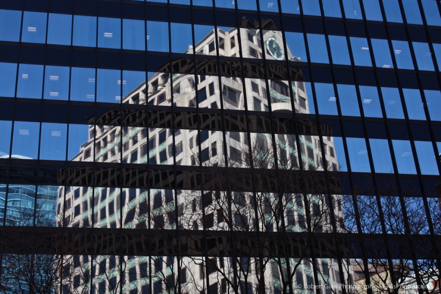 03 Boston Skyline - 30 Summer Street Reflected In Cvs Pharmacy Windows