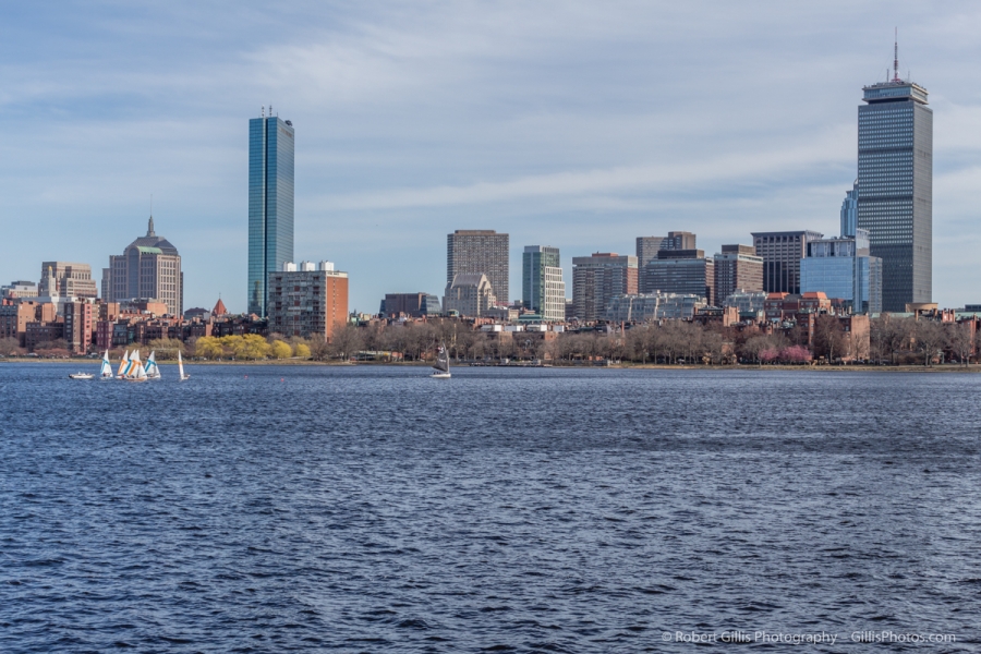 31 Boston Skyline Hancock and Prudential from Harvard Bridge