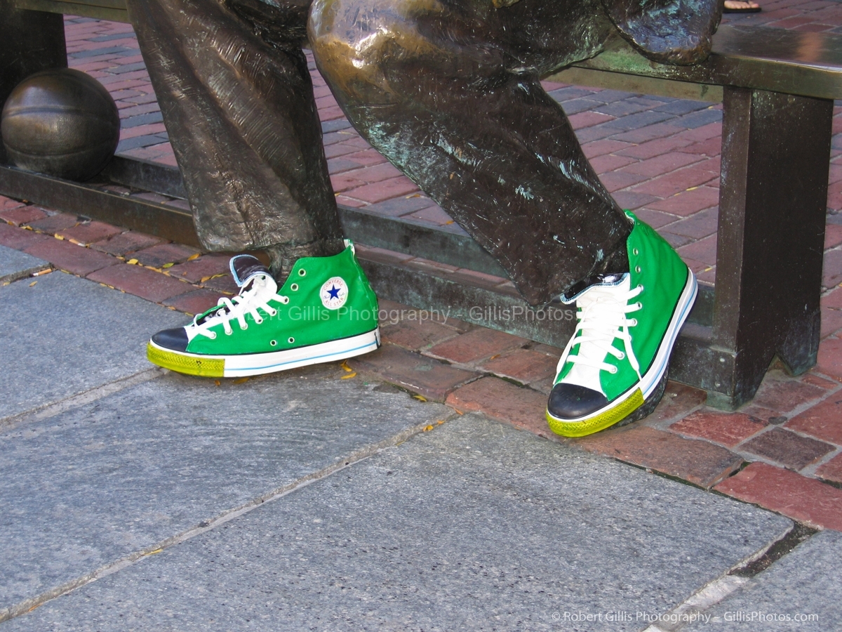 22 Boston Sneakers on Statues - Red Auerbach