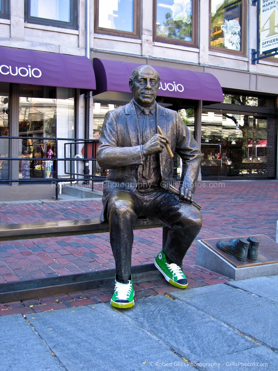 25 Boston Sneakers on Statues - Red Auerbach
