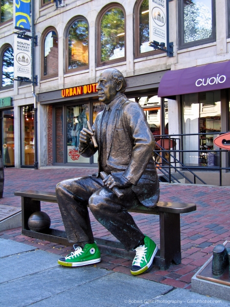 24 Boston Sneakers on Statues - Red Auerbach