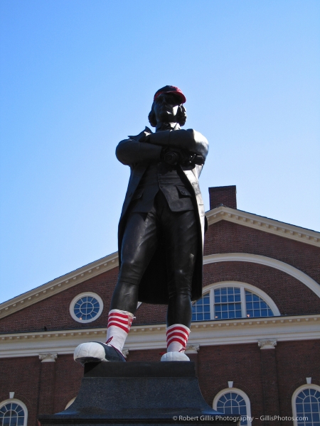 29 Boston Sneakers on Statues - Sam Adams