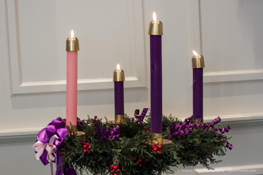 13 Holiday - Church - Advent Wreath at Saint Marys Foxboro