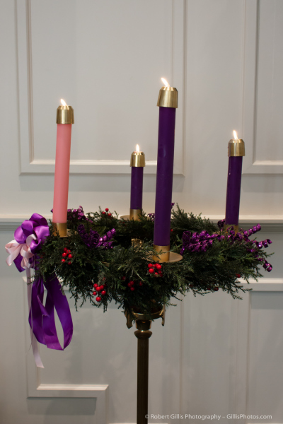 14 Holiday - Church - Advent Wreath at Saint Marys Foxboro