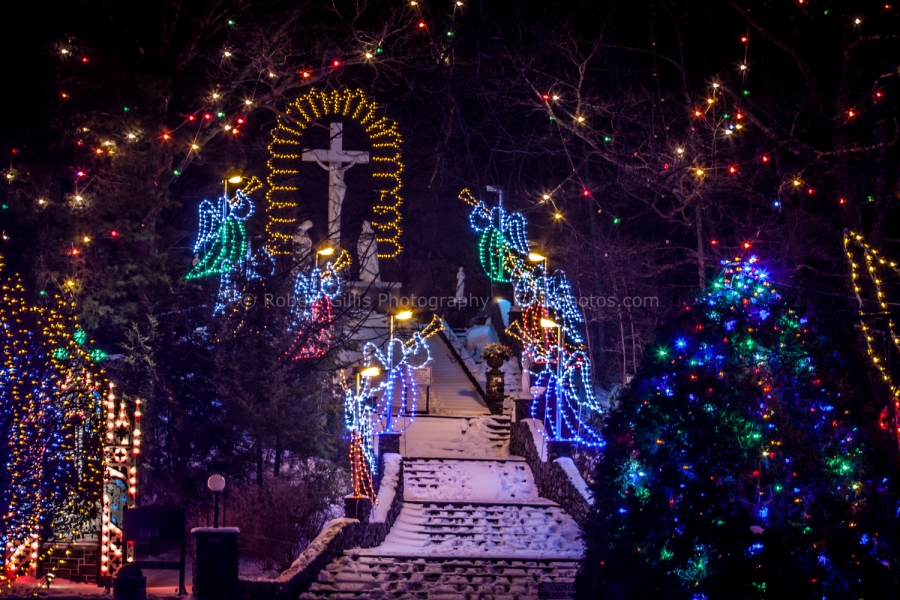 064 La Salette at Christmas - Holy Stairs