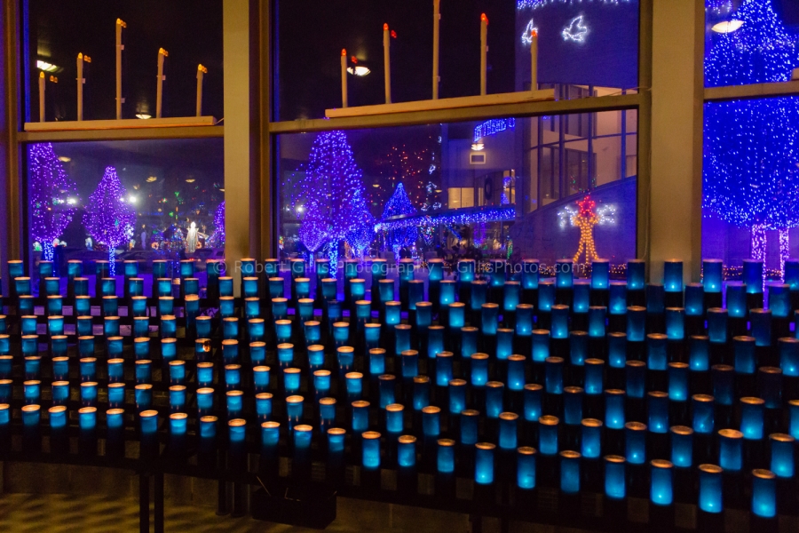 142 La Salette at Christmas - Chapel Of Light With Church in Background