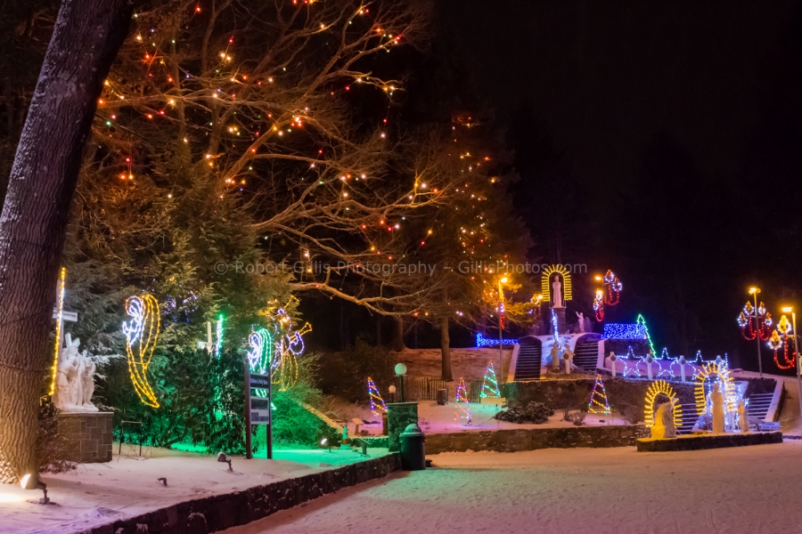 145 La Salette at Christmas - Base Of Holy Stairs