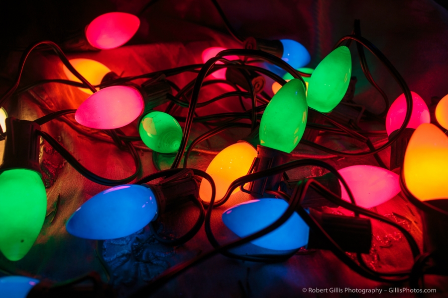 33 Christmas Still Life - Vintage Christmas Lights Multi Color