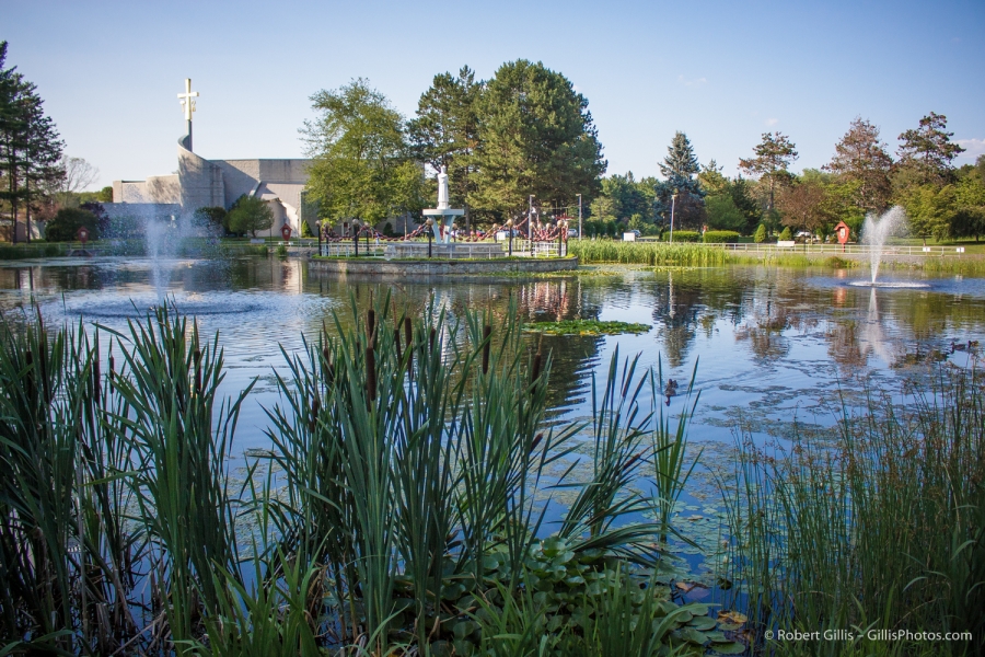 05 Church - La Salette Rosary Pond In Summer 05 Church - La Salette Rosary Pond In Summer