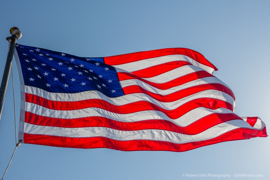 01 America - US Flag waving Port Judith RI