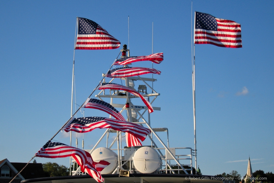 02 America  - US flags in Plymouth