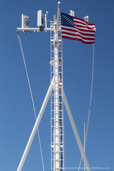 05 America - US Flag on Marthas Vineyard Ferry Mast