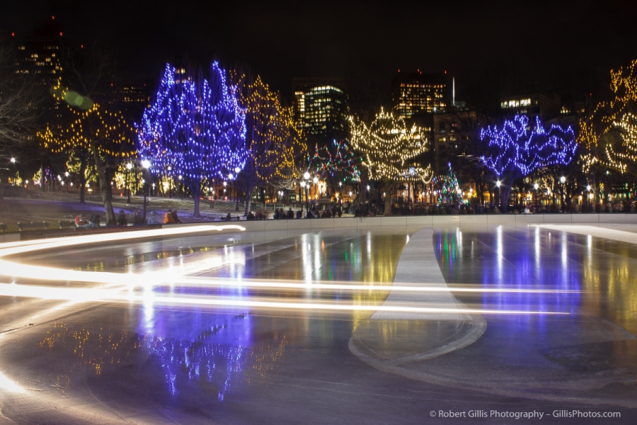 19 Boston Common Christmas Frog Pond Ice Skating Rink and Zamboni Lights Trails 2013