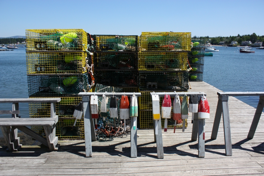 25 Bass Harbor - Lobster Traps On Harding Wharf