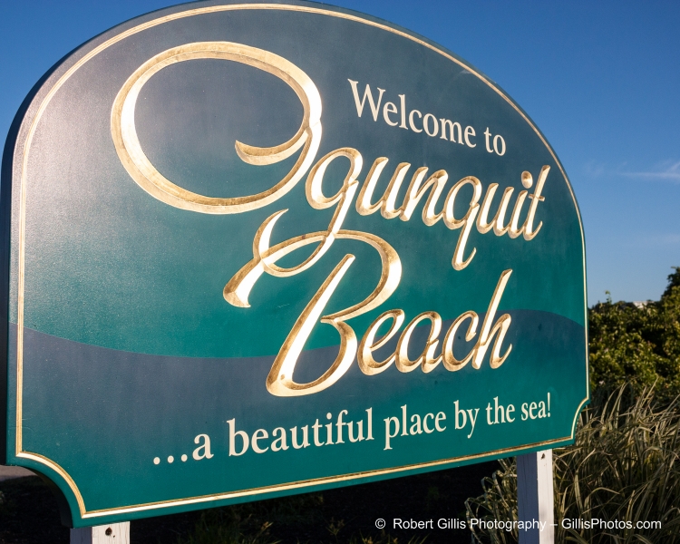 39  Ogunquit - Beach Sign with Sun Reflection
