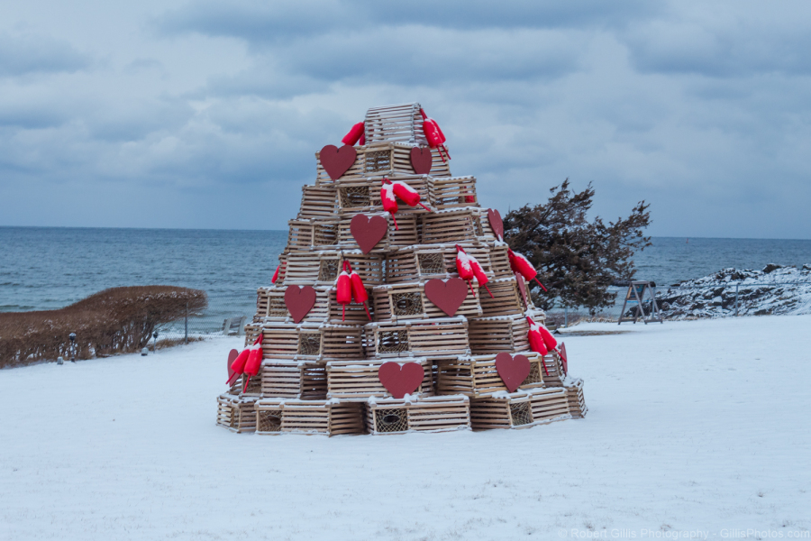 69-Ogunquit-Beach-Lobster-Trap-Valentine-Tree-Behind-Beachmere-On-Maginal-Way-In-Snow