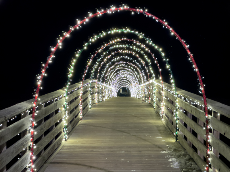 32-Ogunquit-At-Christmas-Footbridge-Path-Lit-for-Christmas