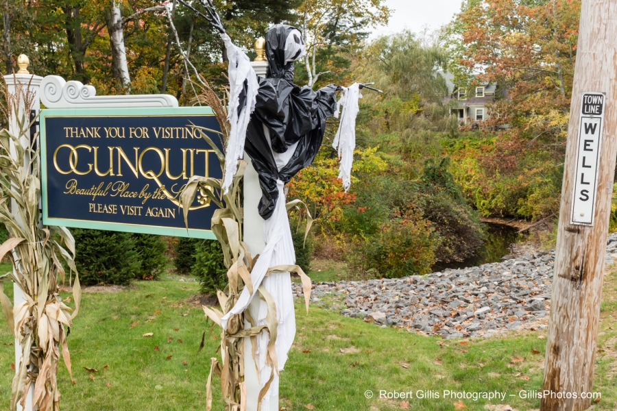 056 Ogunquit Halloween - Town Sign Town Line Ghoul