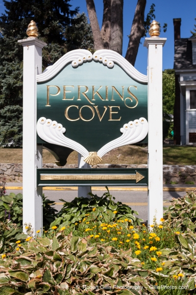 20 Ogunquit - Perkins Cove Sign with Flowers
