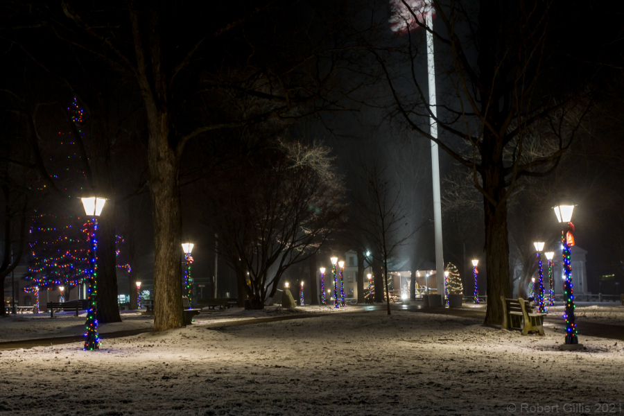 052-Foxboro-Christmas-Colorful-Lights-On-Lampposts