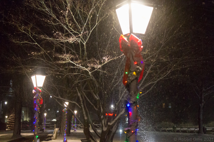058-Foxboro-Christmas-Colorful-Lights-On-Lampposts