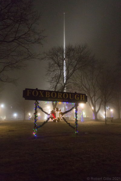 065-Foxboro-Christmas-on-Foggy-Night-Foxboro-Sign