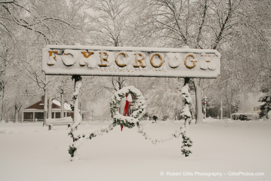 11 Foxboro Christmas - Snow Covered Foxboro Sign