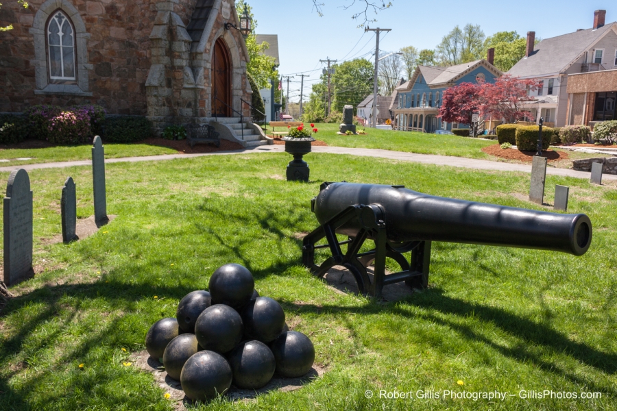 37 Foxboro - Memorial Hall Burial Area with Canon