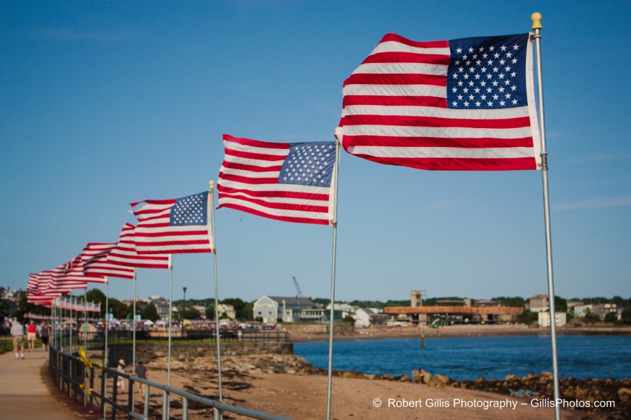 054 Gloucester - American Flags on Independence Day