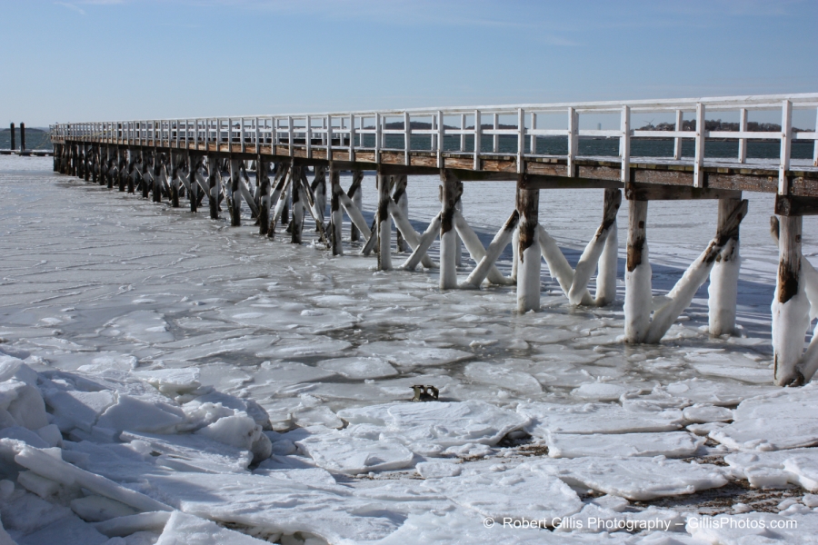 19 Hull - Nantasket - Snow and Ice Covered A Street Dock