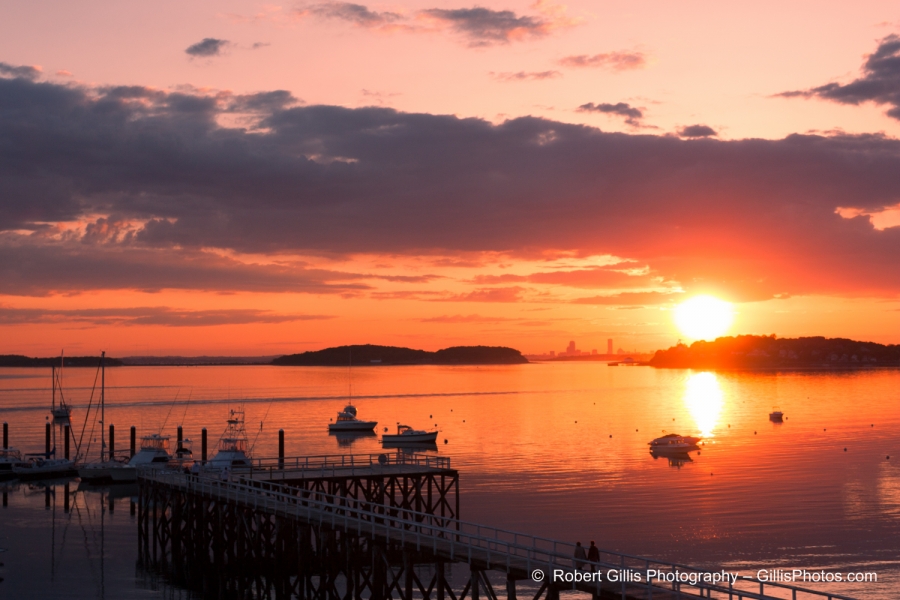 34 Hull - Nantasket - A Street Dock Sunsett